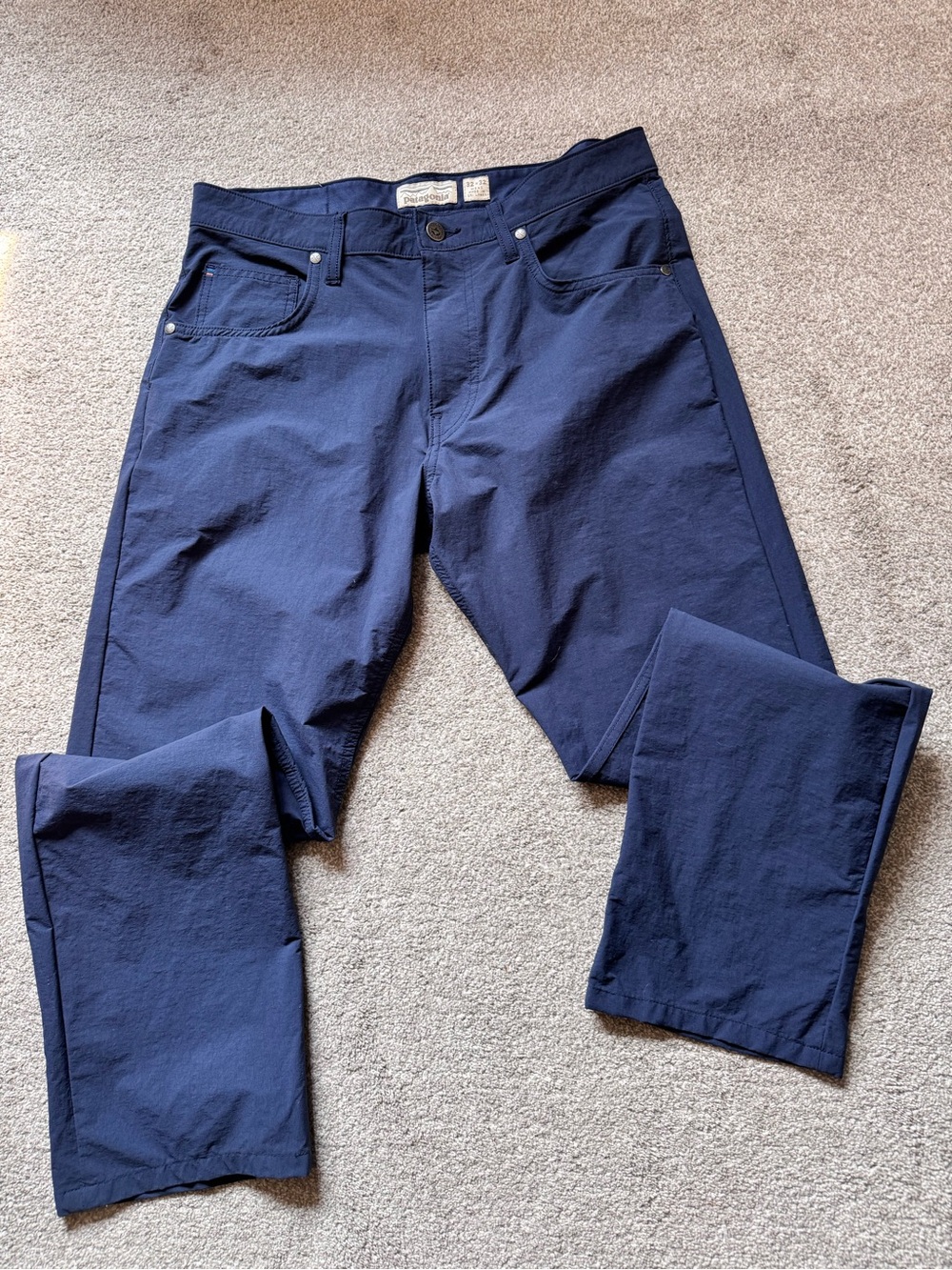 Mens Patagonia Iron Clad Outdoor Adventure Pants Size 32x30 Slim Fit Navy Blue